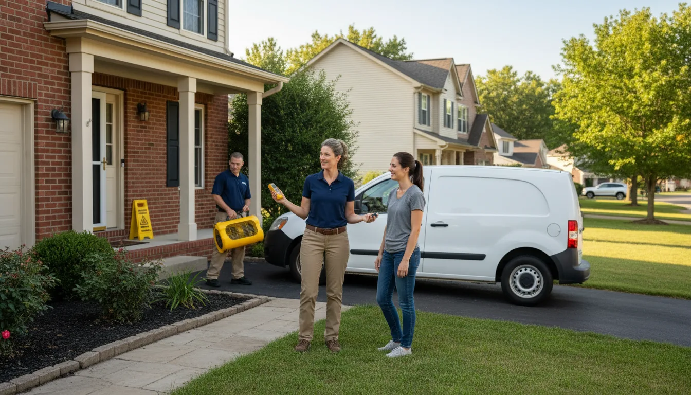 Residential water damage restoration in Bloomingburg, OH